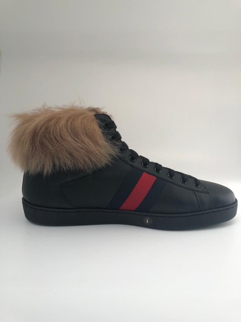 Ace High-Top Sneaker With Fur