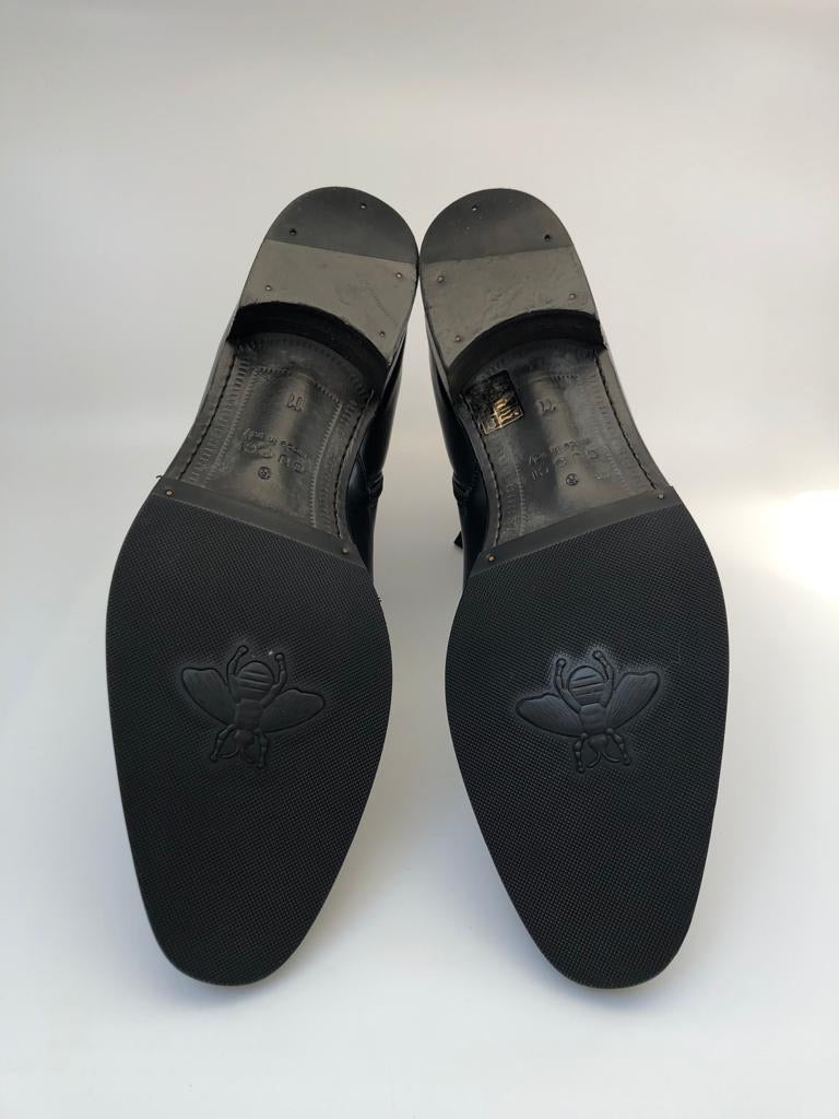 Gucci Black Leather & Lizard Elton John Zip-Up Boots - Luxuria & Co.