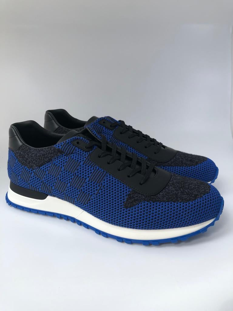 Louis Vuitton Men's Runner Sneakers Mesh and Suede Blue 145232328