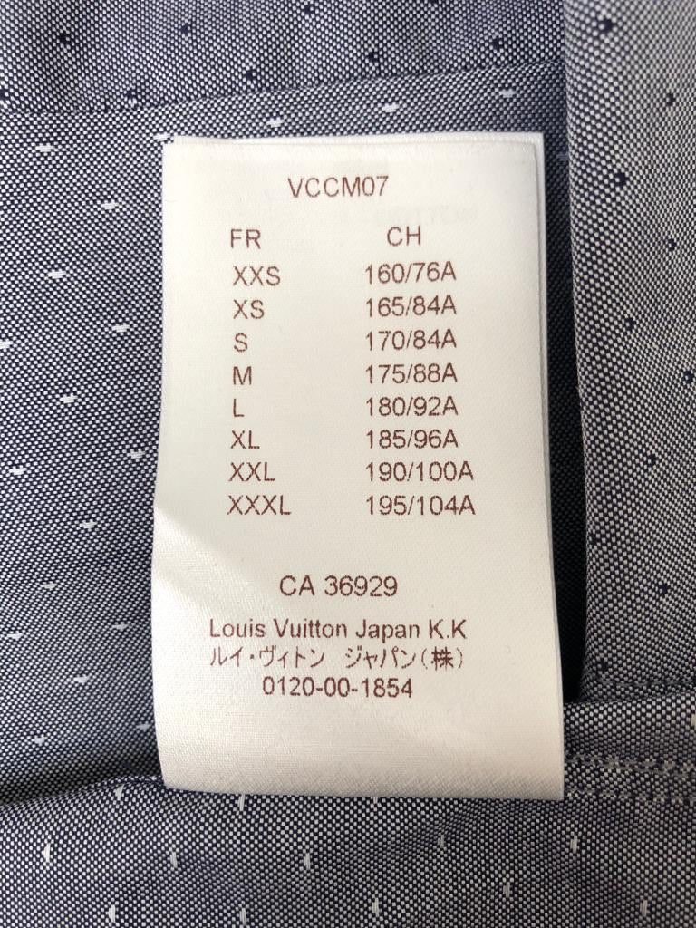 Louis Vuitton Men's Gray Cotton Button Down Emblem Shirt – Luxuria