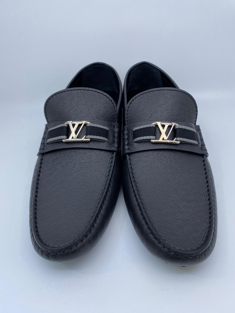 Louis Vuitton Hockenheim Black Mens Moccasin/Loafer LV 10 (US 11