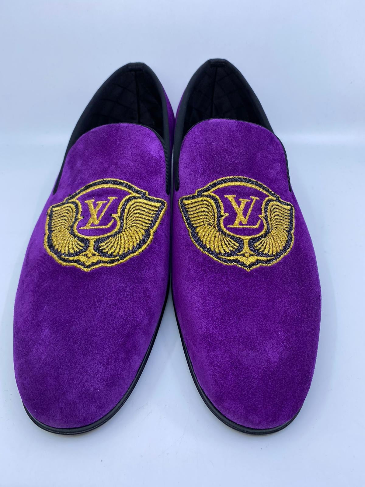 Louis Vuitton Men's Purple Suede Auteuil Slipper – Luxuria & Co.