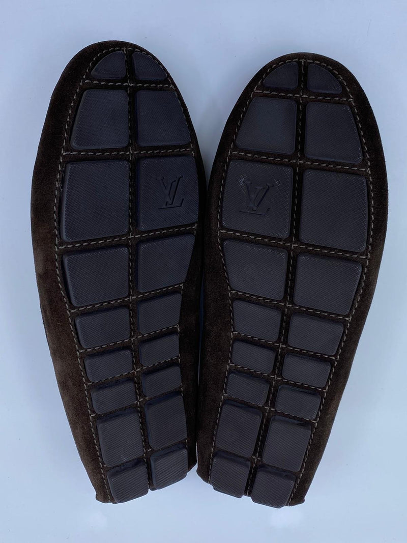 Louis Vuitton Men's Brown Suede Arizona Car Shoe Loafer – Luxuria & Co.