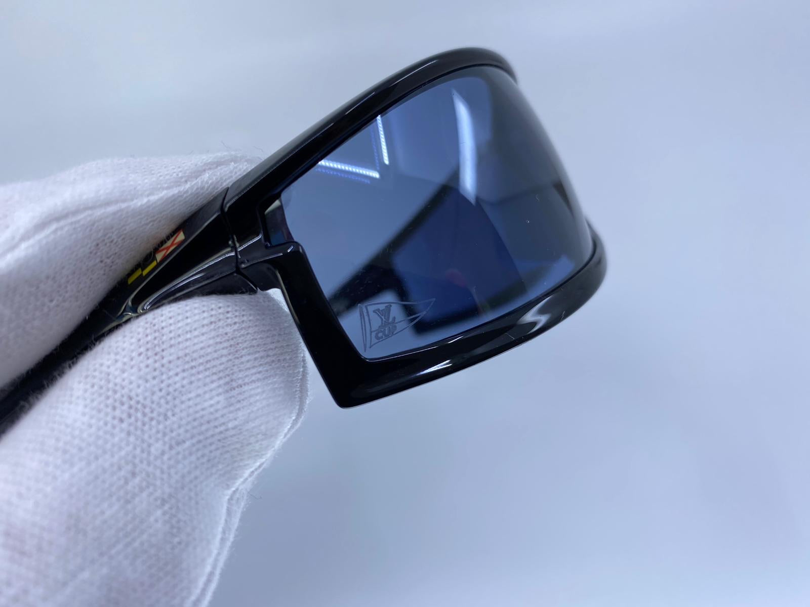 Louis Vuitton Men's Black & Blue Louis Vuitton Cup Sunglasses