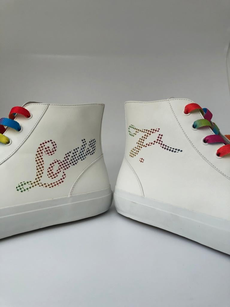 Luxuria & Co. Tattoo Sneaker Boot Multicolor - Luxuria & Co.