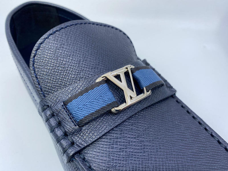 Louis Vuitton Men's Blue Leather Hockenheim Moccasin – Luxuria & Co.