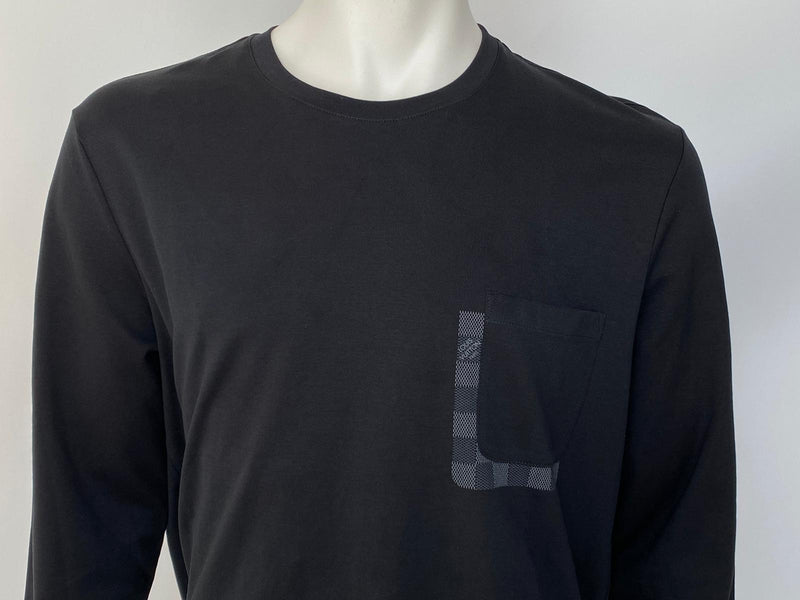Louis Vuitton Black Damier Casual Longsleeve Shirt Medium