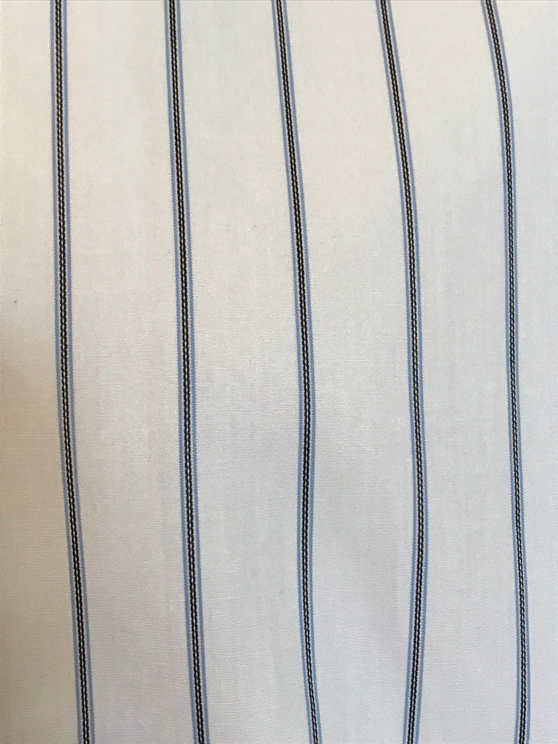 Louis Vuitton Men's Blue & Black Cotton Stripe Dress Shirt