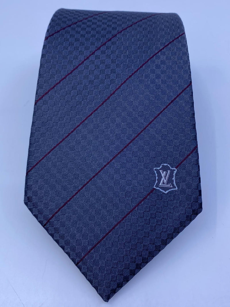 Petit Damier Striped LV Crest Tie