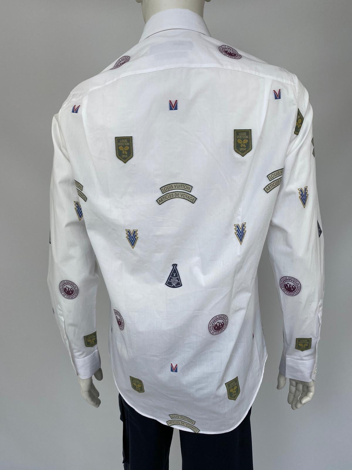 louis vuitton white dress shirt Louis Vuitton 2018 LV Monogram Dress Shirt - White Dress Shirts, Clothing -  LOU861661