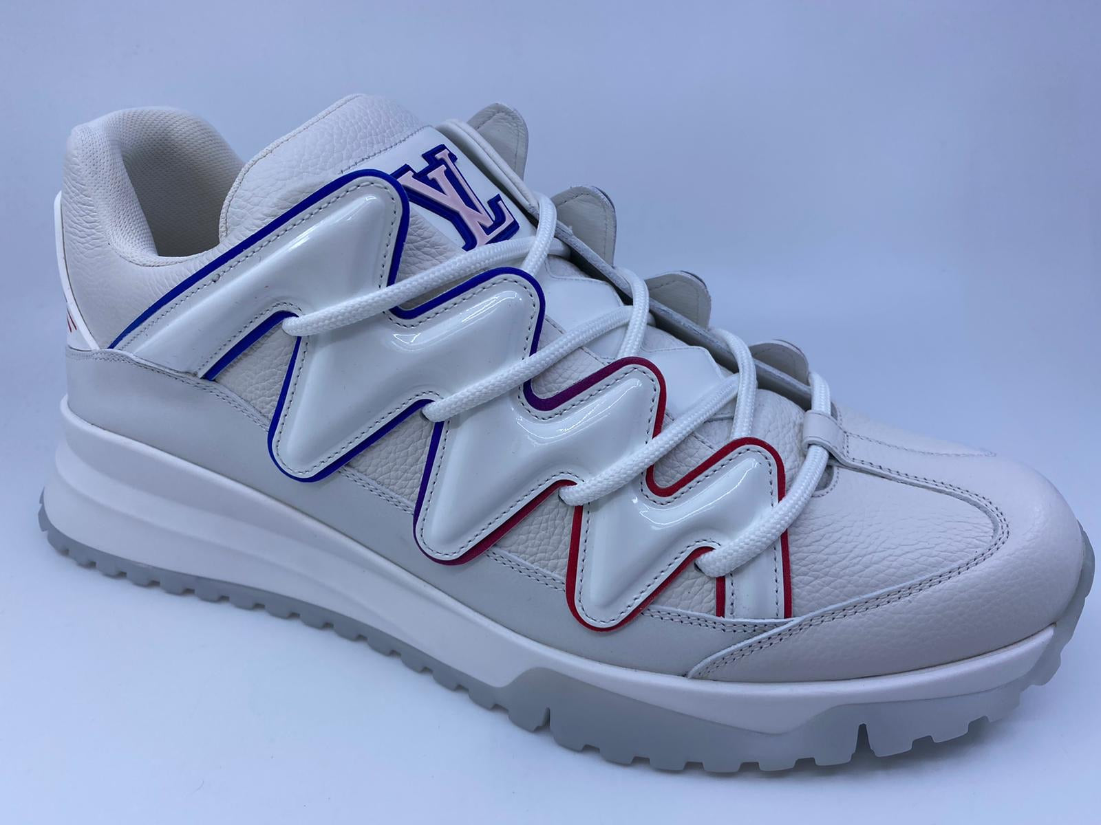 Louis Vuitton Men's White Leather Zig Zag Sneaker – Luxuria