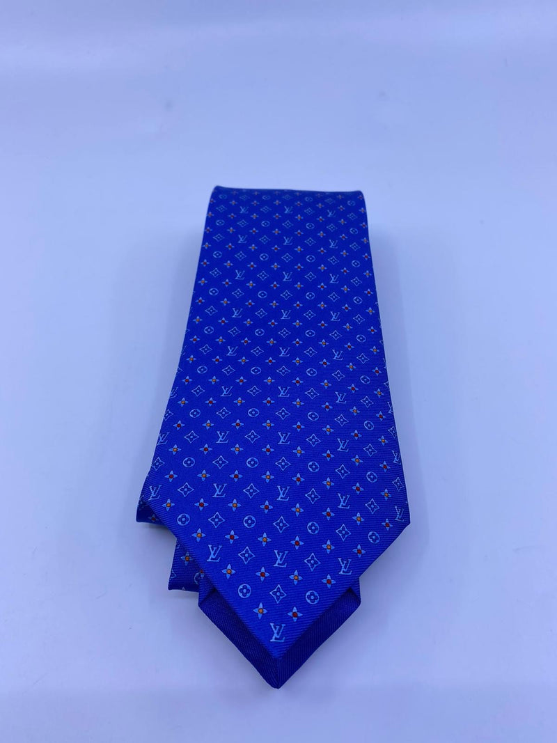 Silk tie Louis Vuitton Blue in Silk - 31422437
