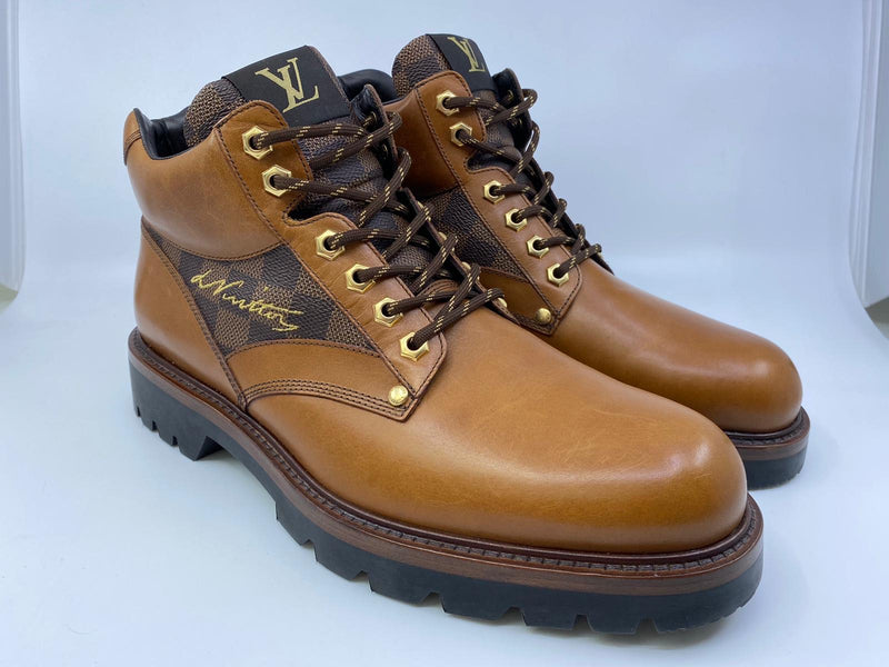 Oberkampf leather boots Louis Vuitton Brown size 9 UK in Leather - 34555522