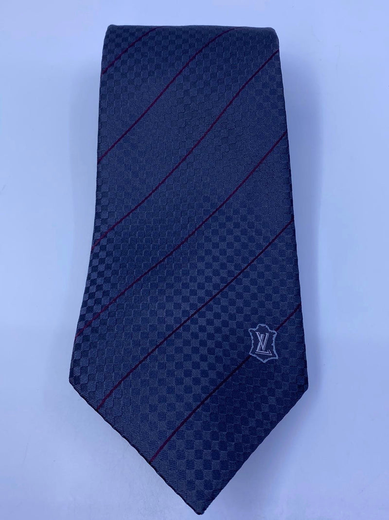 Petit Damier Striped LV Crest Tie