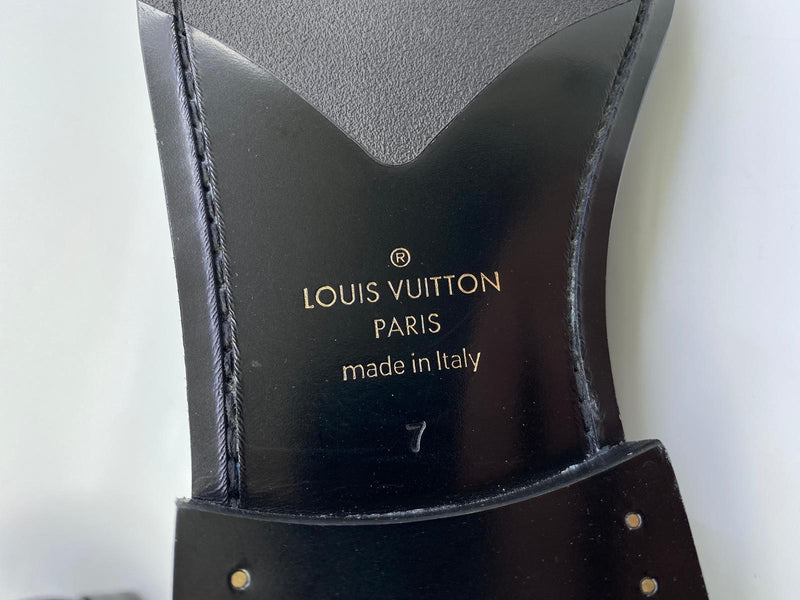 Louis Vuitton LV Men Major Loafer Black Glazed Calf Monogram Canvas - LULUX