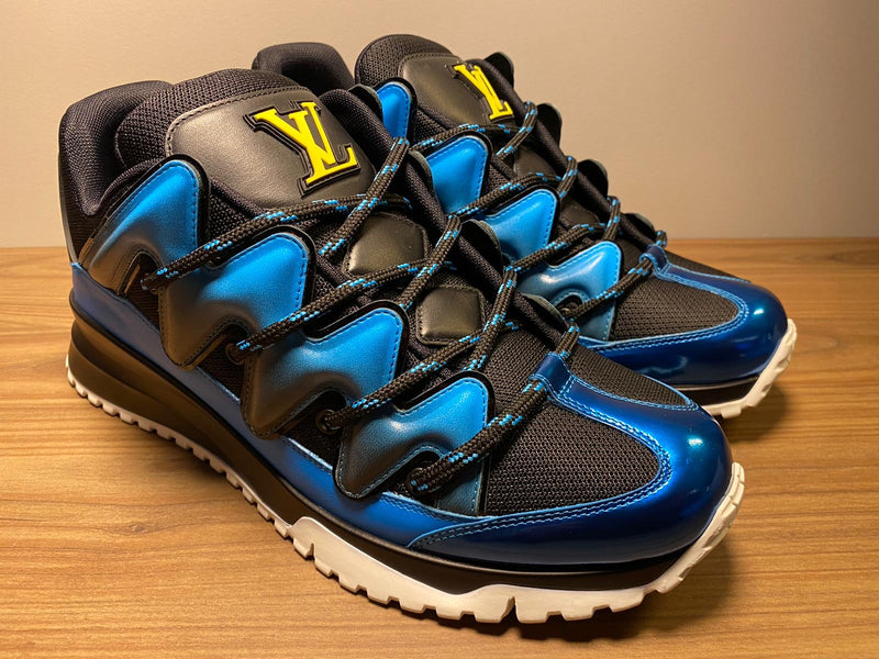 LOUIS VUITTON Mens Sneakers Dark Blue/White Leather 8.5 UK/9.5 US Ret $1,500