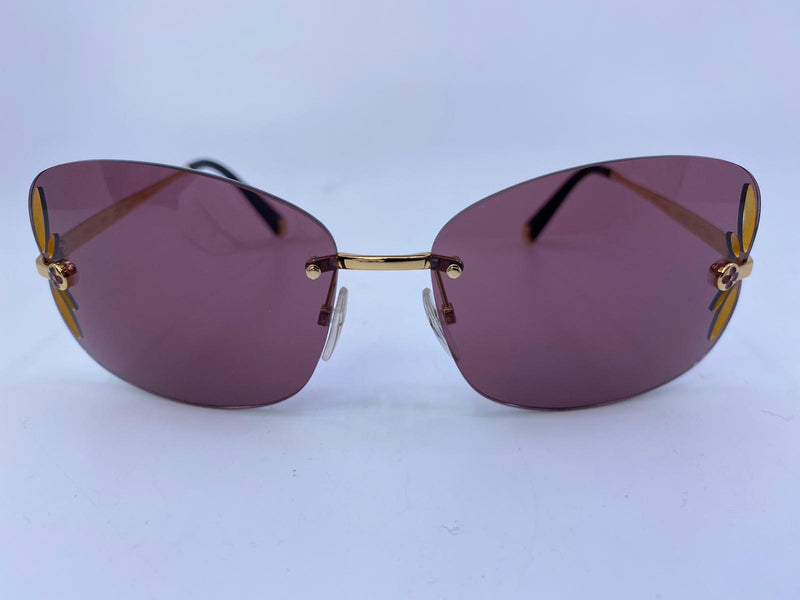 Louis Vuitton Lily Sunglasses Gold Pink Swarovski Crystal Limited