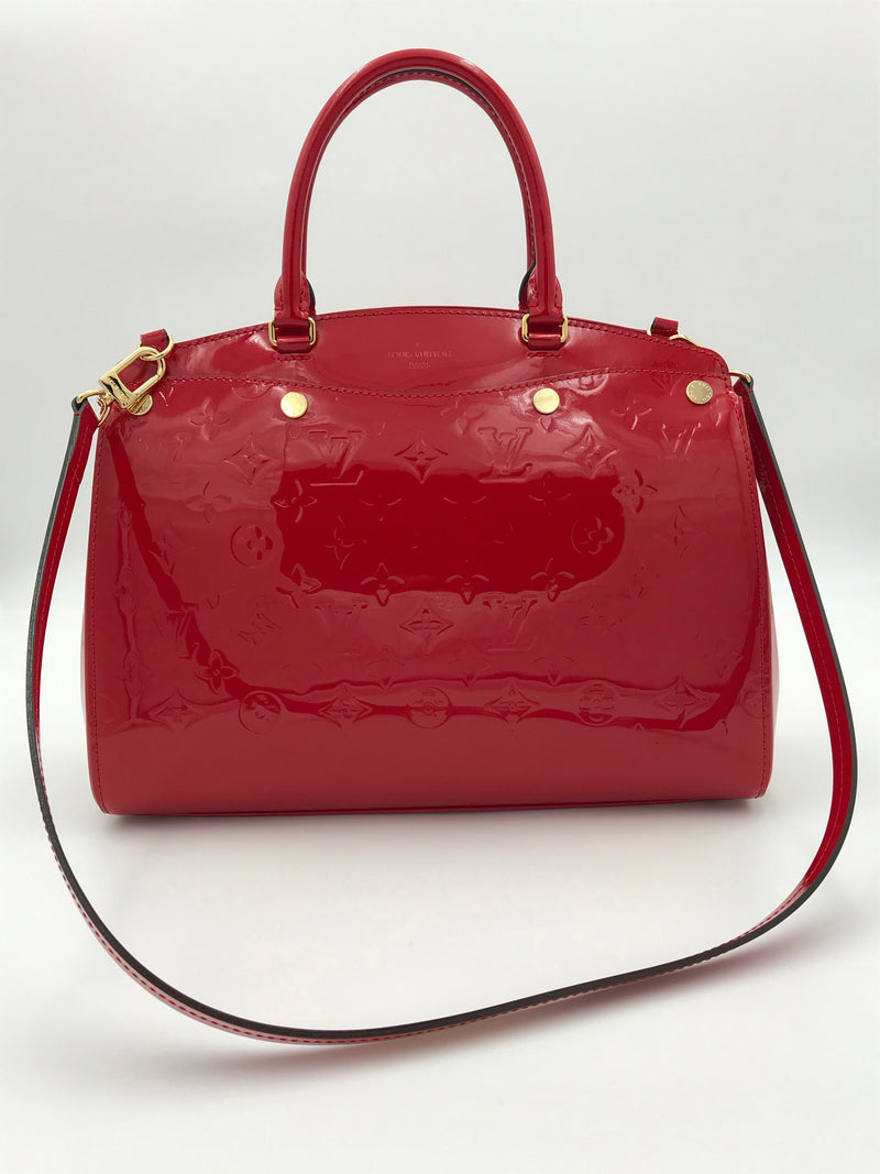 Louis Vuitton Pochette Felicie Monogram Vernis Cerise Cherry in