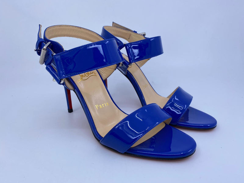 Manolo Blahnik | Trespola 105 electric blue sandals | Savannahs
