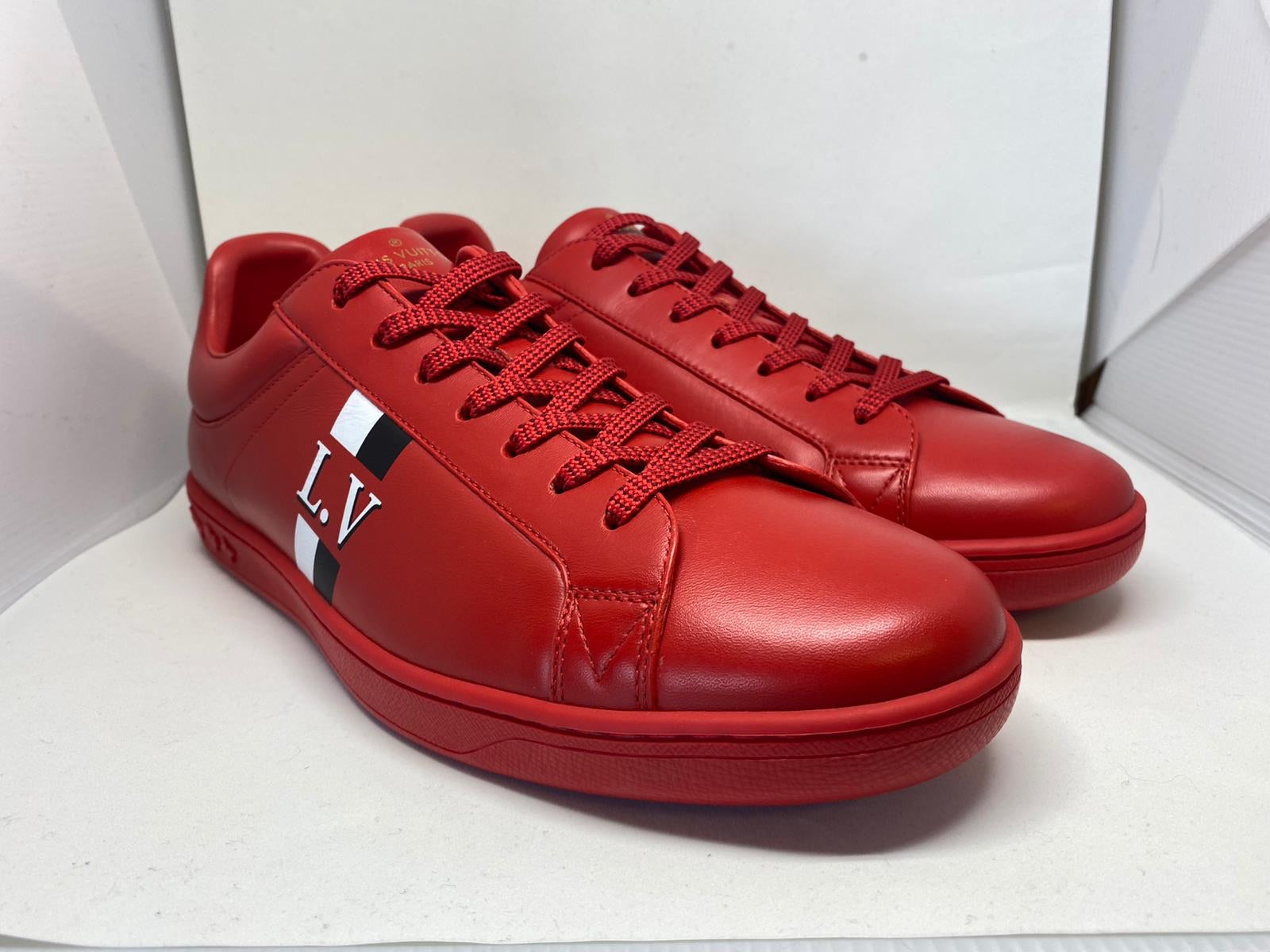 Louis Vuitton Men's Red Leather Luxembourg Sneaker – Luxuria & Co.