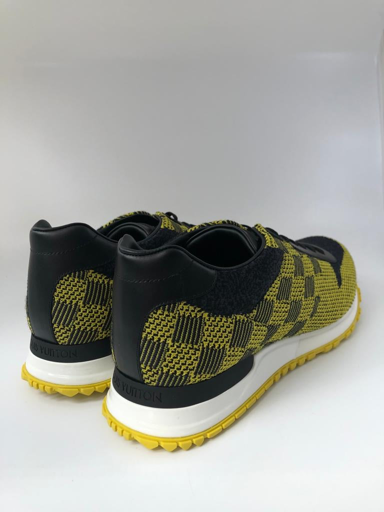 Louis Vuitton Men's Black Yellow Damier Run Away Sneaker – Luxuria & Co.