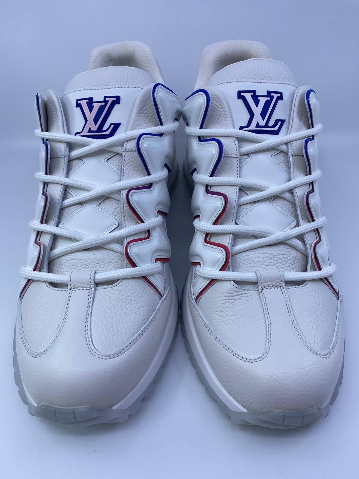 Louis Vuitton Men's White Leather Zig Zag Sneaker – Luxuria & Co.