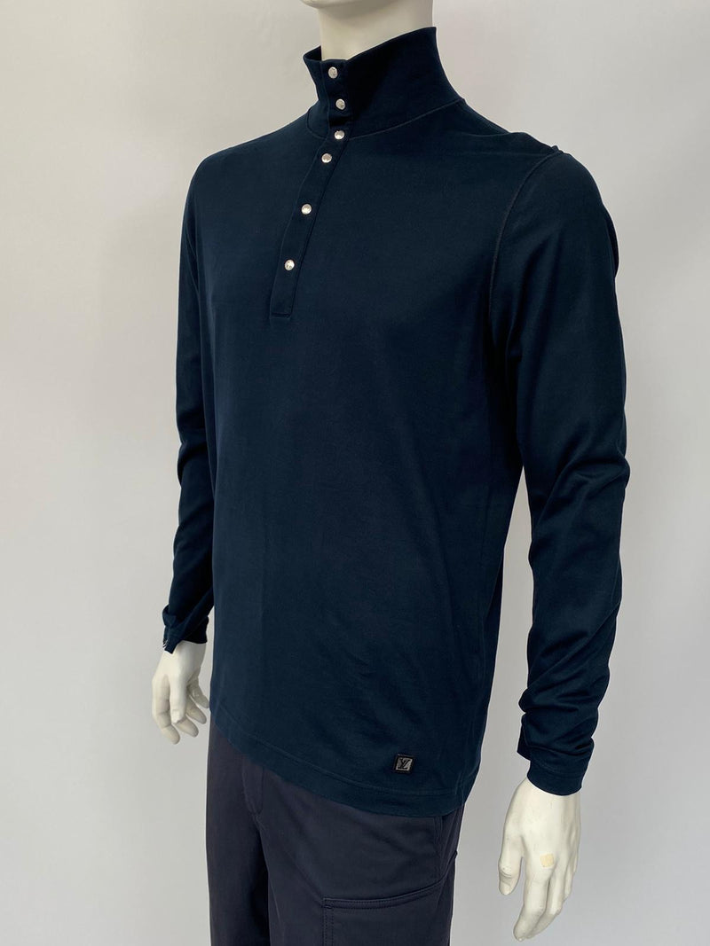 Button Collar Long Sleeve Polo