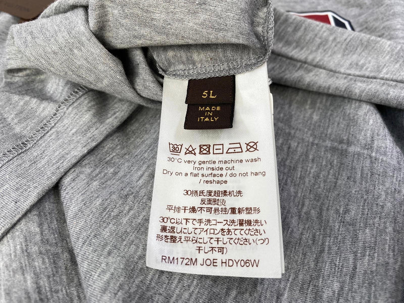 Louis Vuitton Men's Gray Cotton Varsity Patches T-Shirt – Luxuria