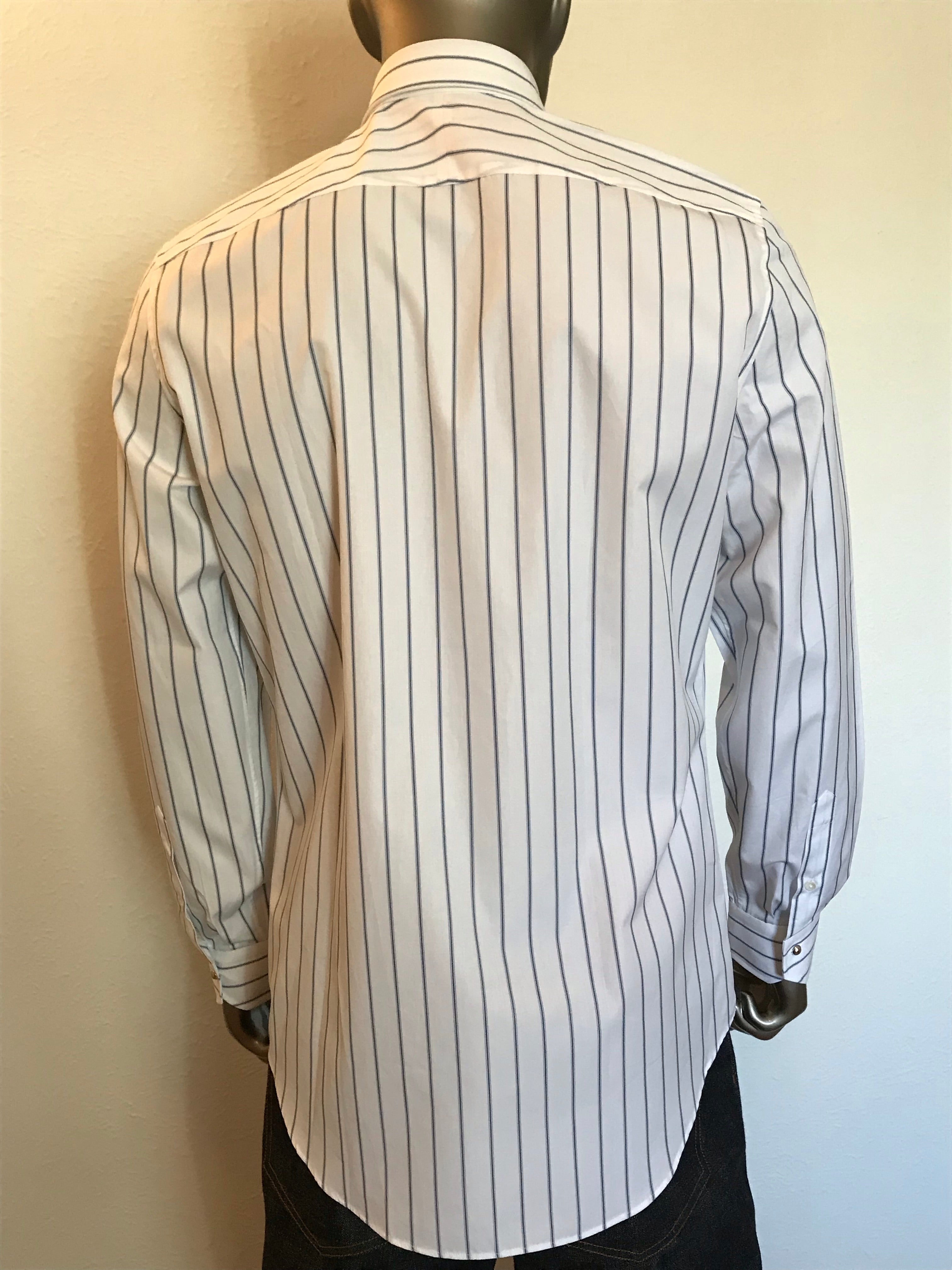 Louis Vuitton Men's Blue & Black Stripe Cotton Shirt – Luxuria & Co.