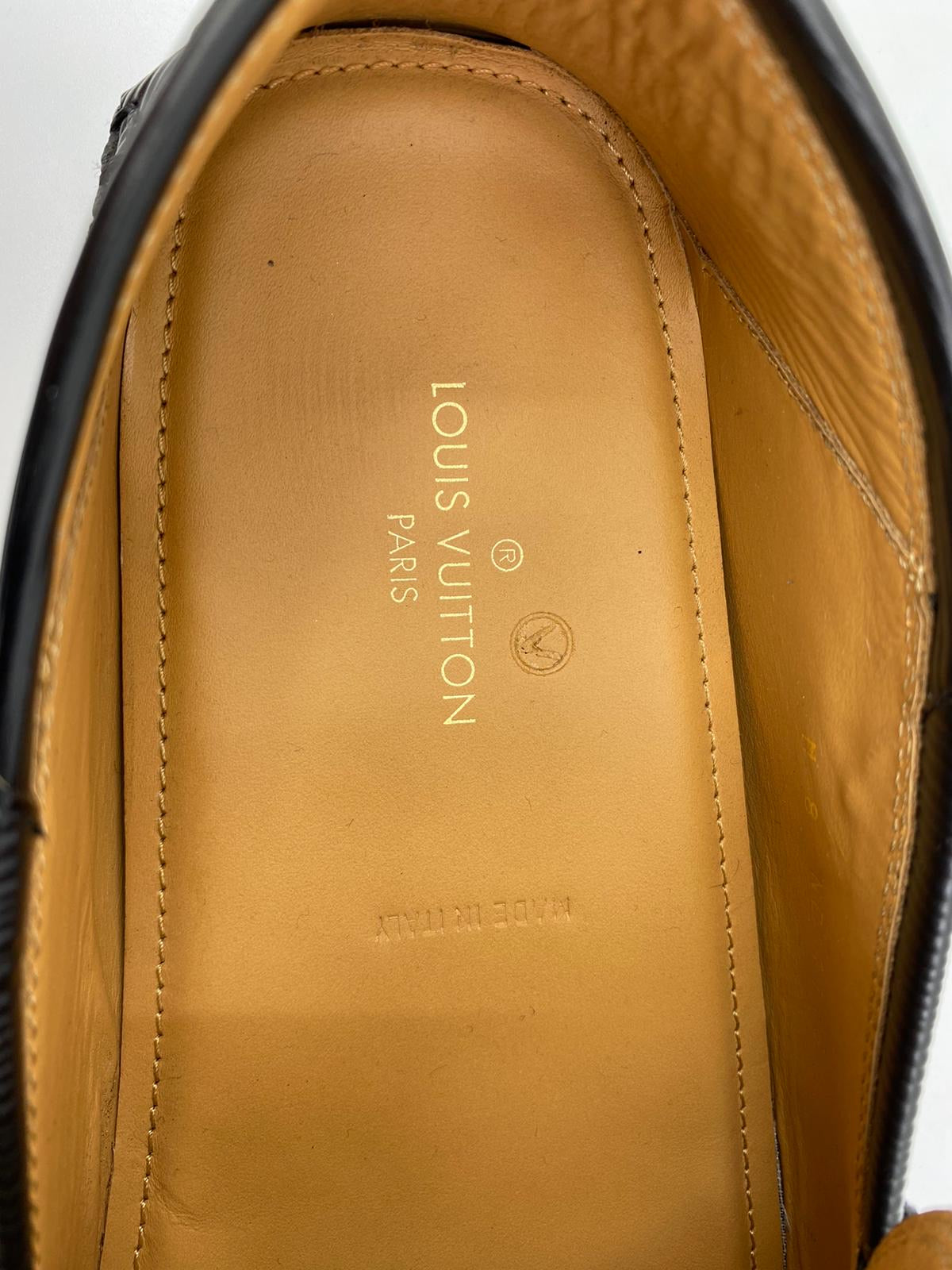 Louis Vuitton Men's Black Epi Leather Hockenheim Moccasin Open
