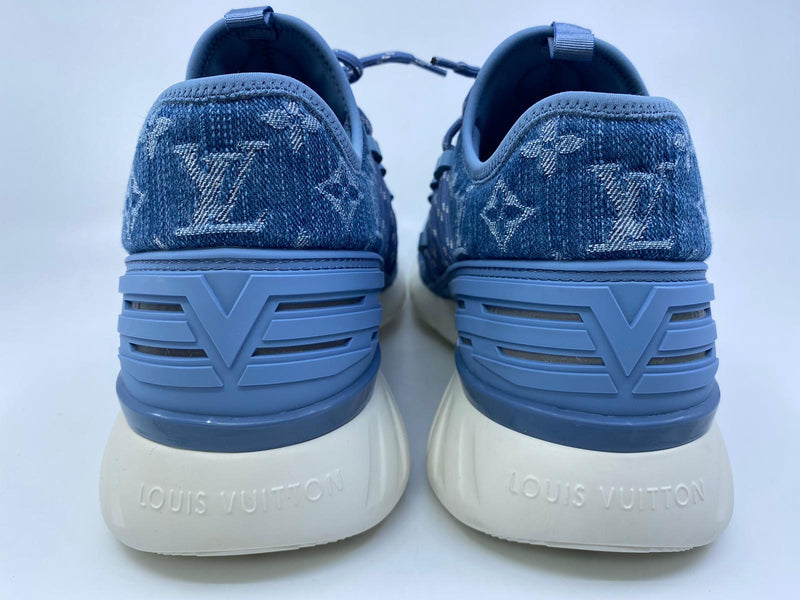 Louis Vuitton Blue Denim Monogram Fastlane Sneakers Size 40.5 at 1stDibs