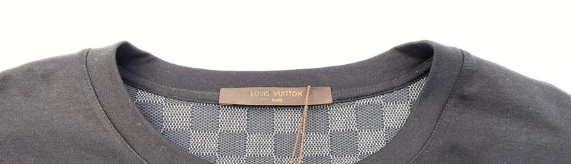 Louis Vuitton Men's Black Cotton Damier Pocket Printed Long Sleeve