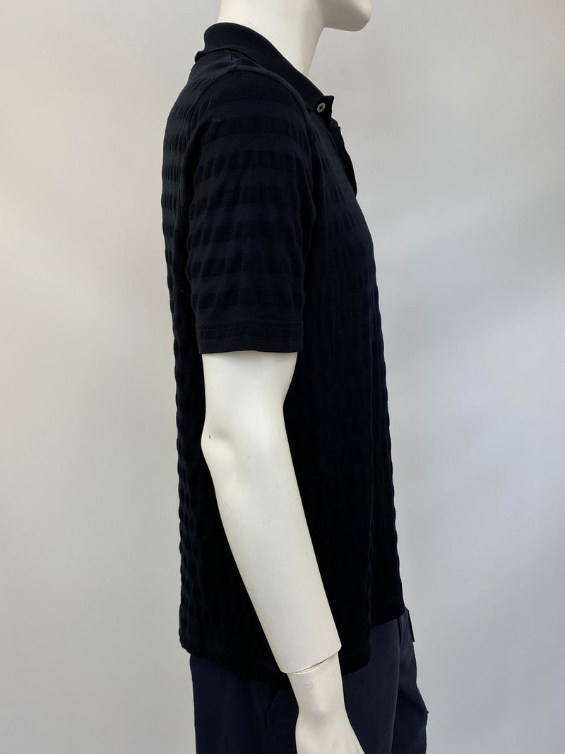 Louis Vuitton Men's Black Cotton Striped Polo – Luxuria & Co.