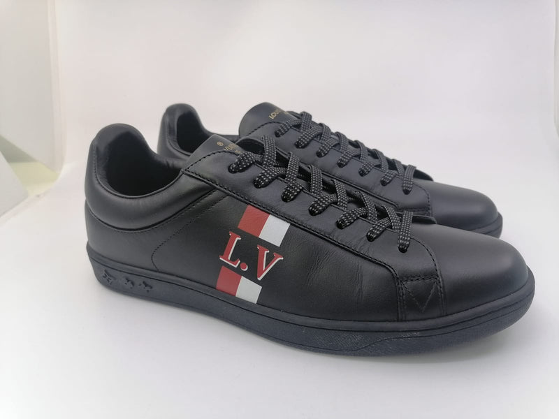 Leather trainers Louis Vuitton Black size 40.5 EU in Leather