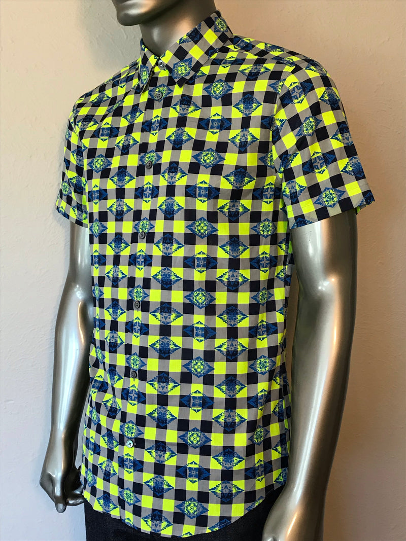 Louis Vuitton Men's Lime Green Cotton Checkered Monogram Shirt – Luxuria &  Co.
