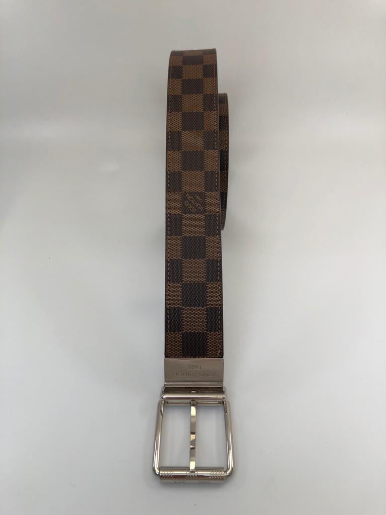 Louis Vuitton Men's Brown Canvas Leather Reversible Damier Ebene Belt  M9154U – Luxuria & Co.