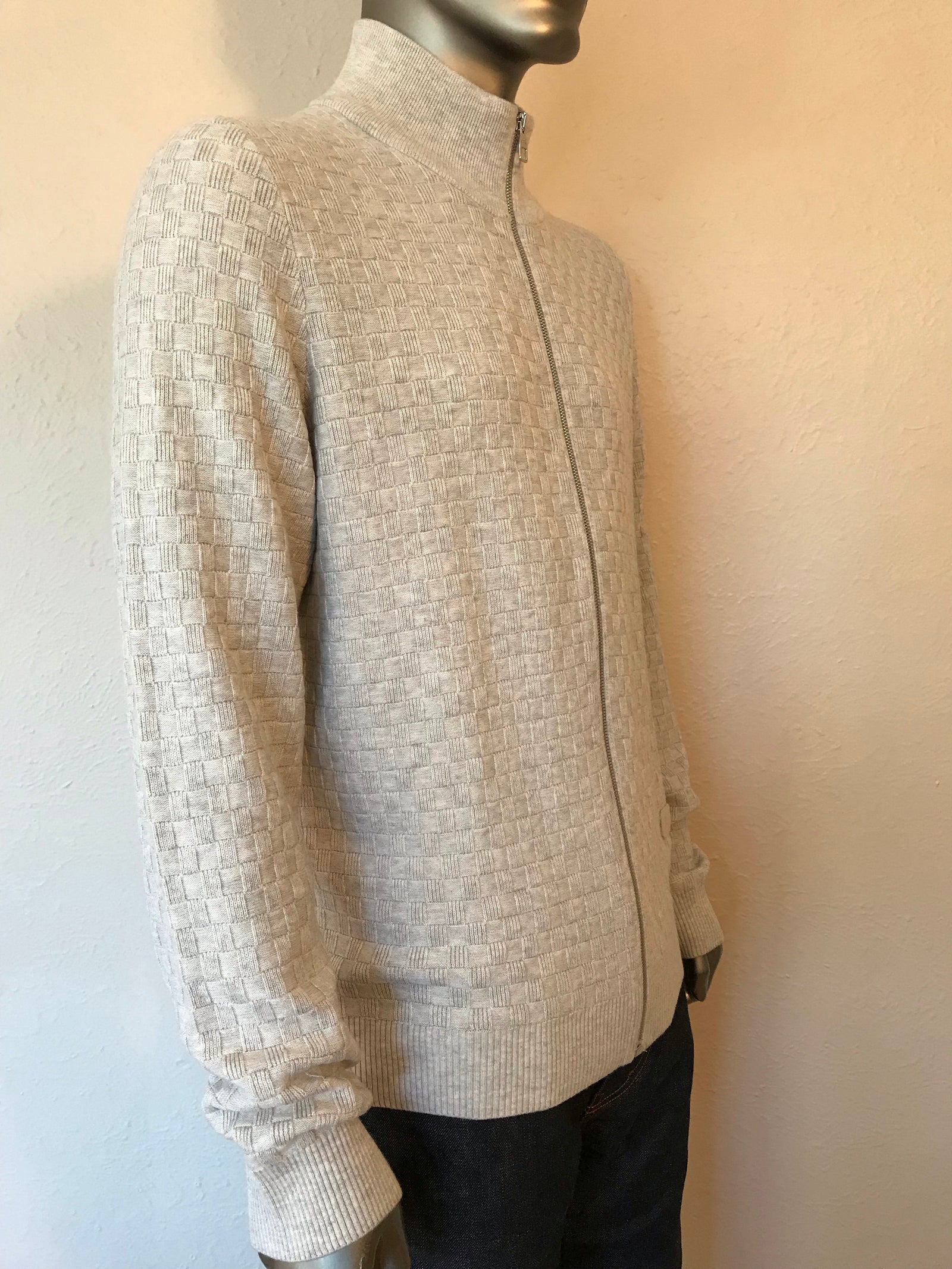 Damier Zip Up Cardigan – Luxuria & Co.