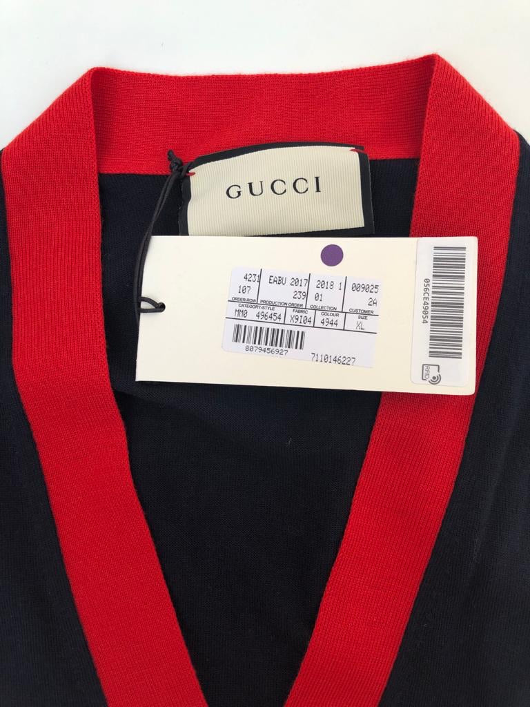 Gucci Multicolor Bee & Star Wool Cardigan - Luxuria & Co.
