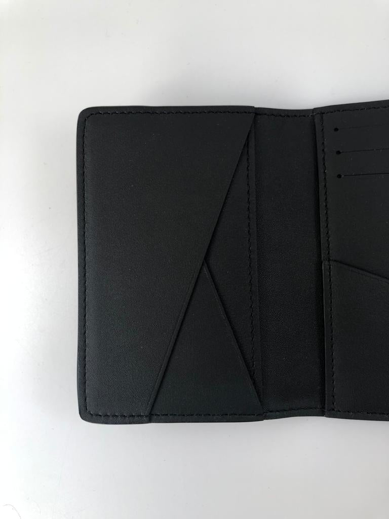 Black Leather Pocket Organizer Damier Cardholder Wallet – Unclaimed Baggage