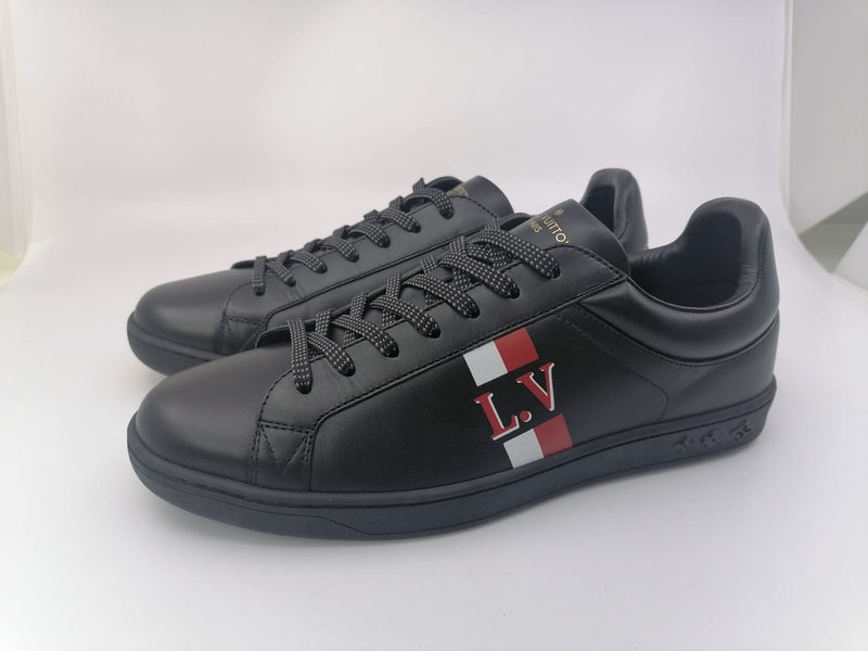 Louis Vuitton Black Leather Luxembourg Sneakers Size 45 Louis Vuitton