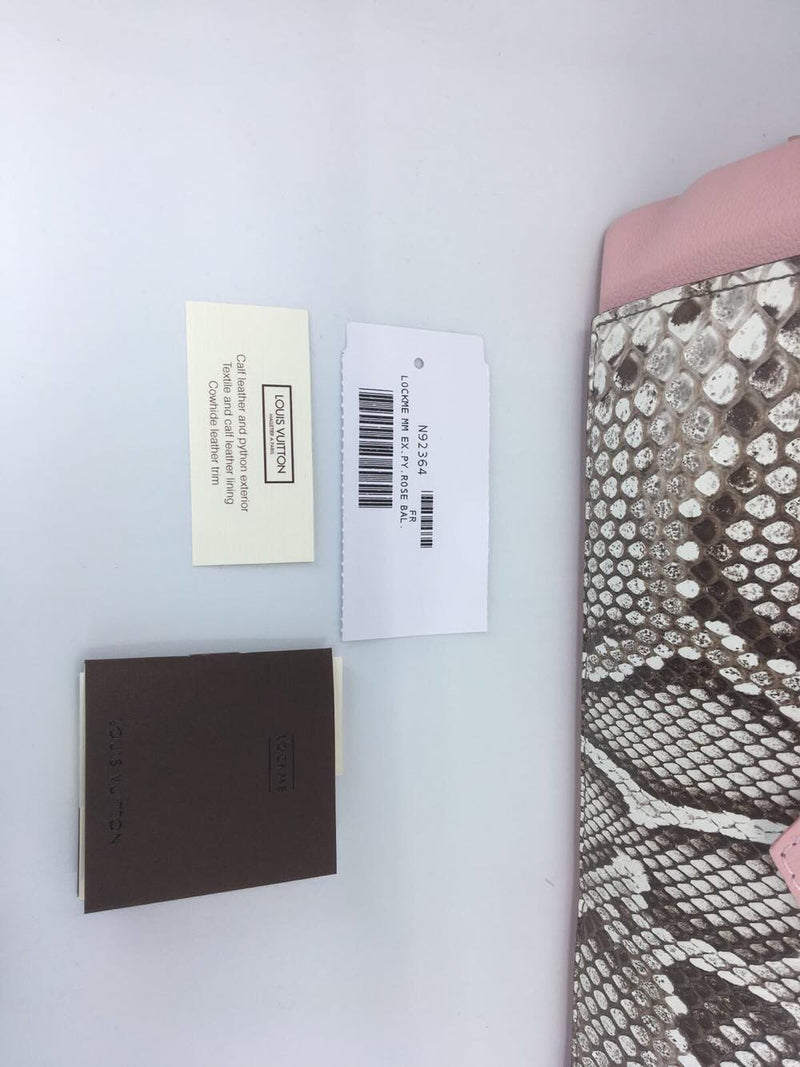 Louis Vuitton Python Trim Pink Leather Soft Lockit MM, myGemma, NL