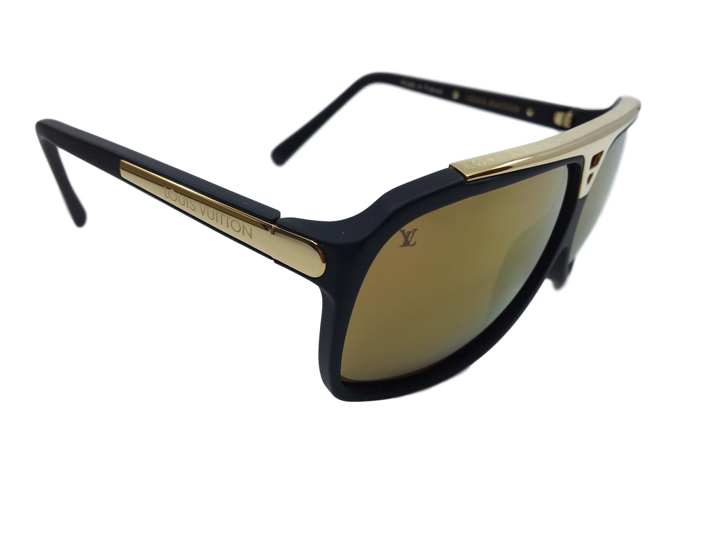 Louis Vuitton LV Monogram Mask Sunglasses Black Acetate. Size E