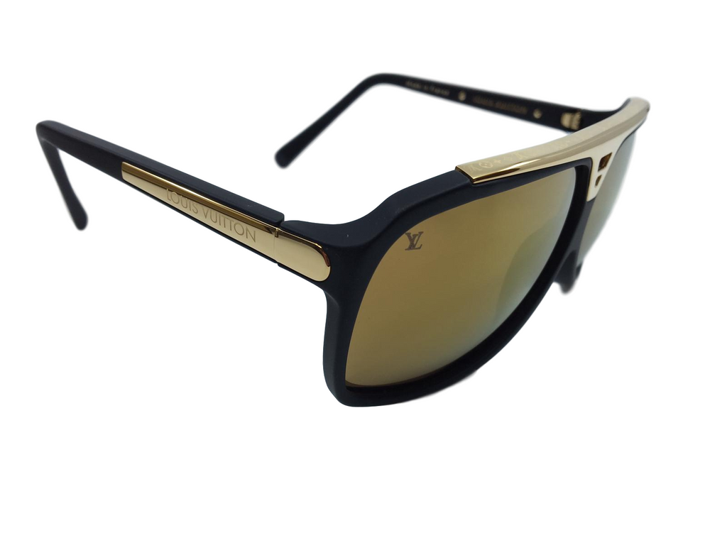 louis vuitton black and gold sunglasses