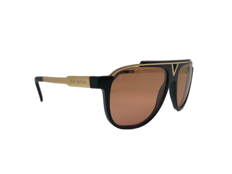 Louis Vuitton Mascot Aviator Sunglasses Acetate and Metal Brown