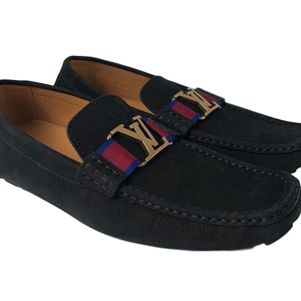 LOUIS VUITTON MOCCASIN SHOES 13 47 MONTE CARLO ANTHRACITE LEATHER SHOES  Dark grey ref.875180 - Joli Closet