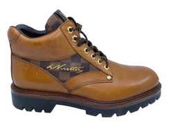 Louis Vuitton Oberkampf Flat Ankle Boots in Black Calfskin Leather