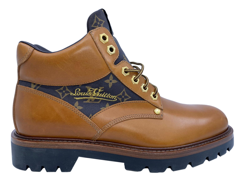 Louis Vuitton Men's Brown Leather Oberkampf Ankle Boot – Luxuria & Co. Louis Vuitton Men's Brown Leather Oberkampf Ankle Boot – Luxuria & Co.