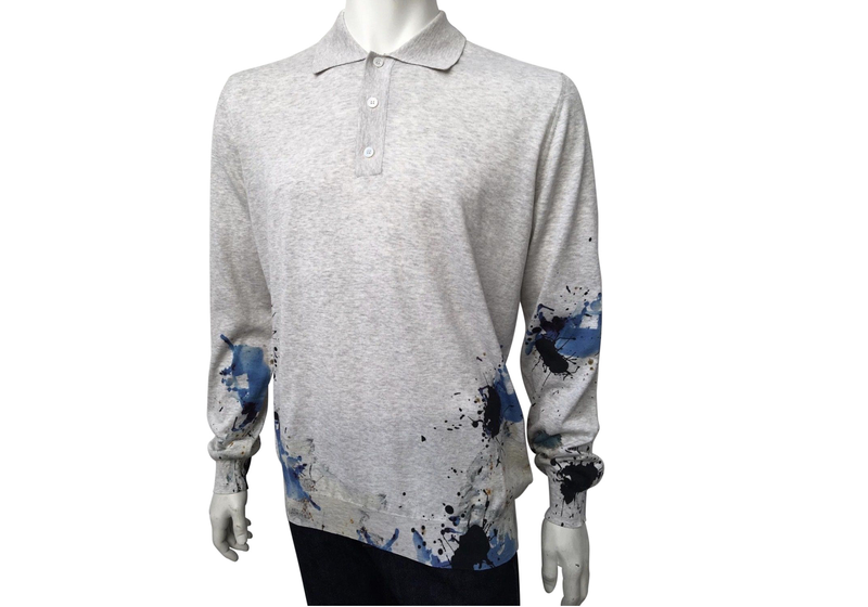 Louis Vuitton Long Sleeve Paint Polo - Luxuria & Co.