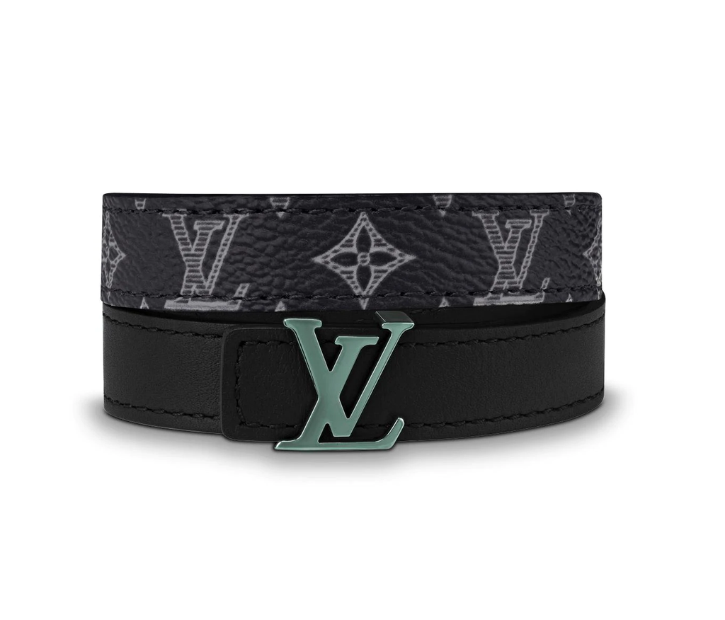 Louis Vuitton Men's Black Canvas LV Initiales 14 MM Reversible
