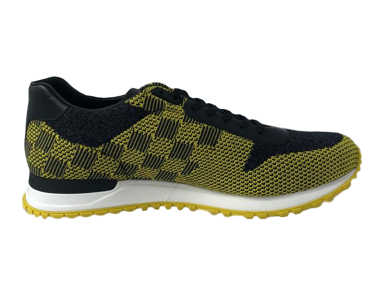 Louis Vuitton Men's Black Yellow Damier Run Away Sneaker – Luxuria